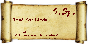 Izsó Szilárda névjegykártya